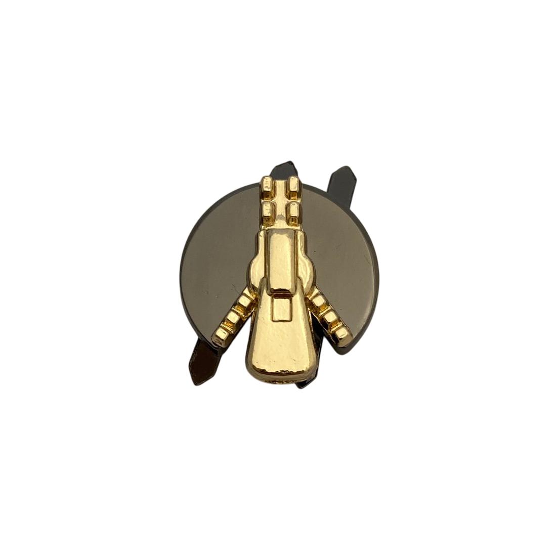 Украшение круглое 50363 тем.никель+ золото