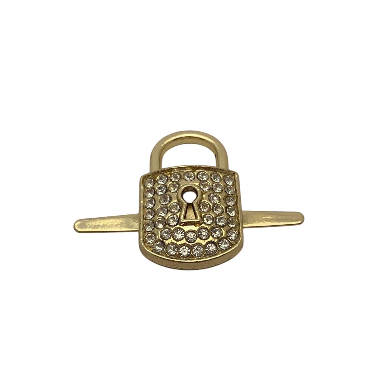 Украшение фигурное 45354 золото+белый камень